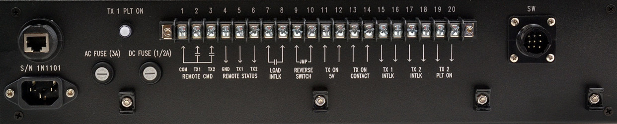 TRC-1N Rear Panel TRC-1N rear panel detail