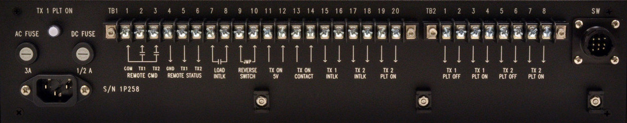 TRC-1P Rear Panel Tunwall TRC-1P Rear Panel